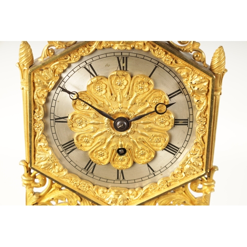 1314 - A GOOD LATE REGENCY FRENCH BRONZE AND ORMOLU AUTOMATION MANTEL CLOCK BY ROBERT PARIS NO.827 the leaf... 