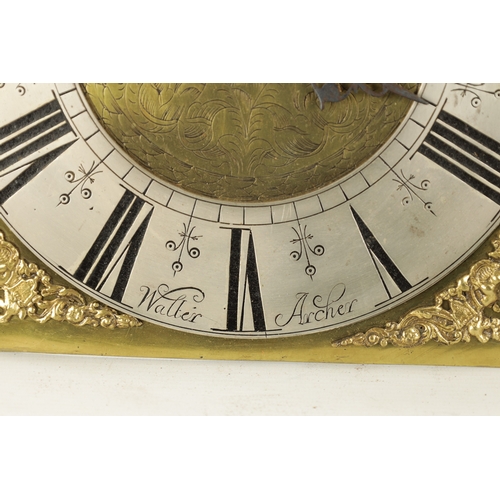 1316 - WALTER ARCHER. AN EARLY 18TH CENTURY 30HR HOOK AND SPIKE WALL CLOCK the 10.25