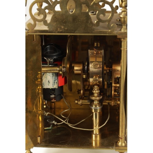 1317 - EUREKA CLOCK CO. LONDON. AN EARLY 20TH CENTURY LANTERN STYLE ELECTRIC MANTLE CLOCK the 7