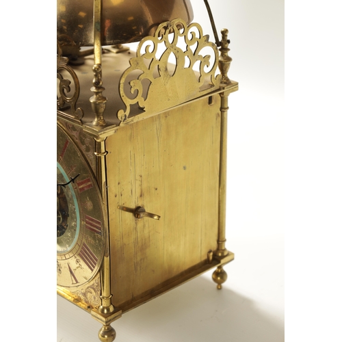 1317 - EUREKA CLOCK CO. LONDON. AN EARLY 20TH CENTURY LANTERN STYLE ELECTRIC MANTLE CLOCK the 7