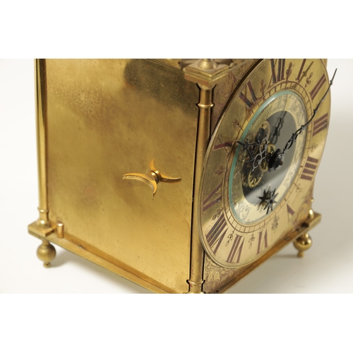 1317 - EUREKA CLOCK CO. LONDON. AN EARLY 20TH CENTURY LANTERN STYLE ELECTRIC MANTLE CLOCK the 7