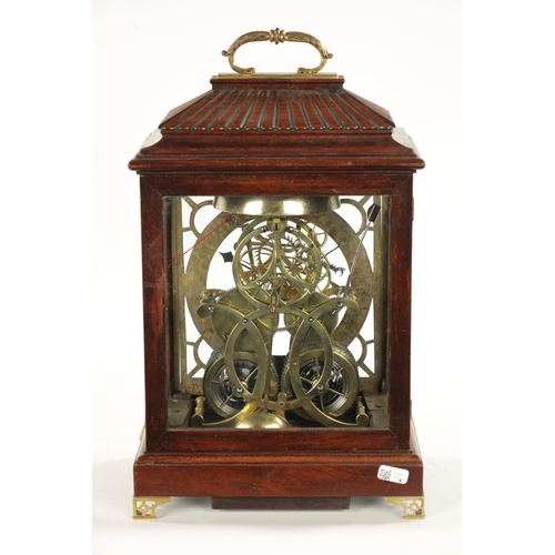 1325 - JOHN HENDERSON, DUNFERMLINE. AN UNUSUAL LATE REGENCY SCOTTISH SKELETONISED ROSEWOOD BRACKET CLOCK th... 