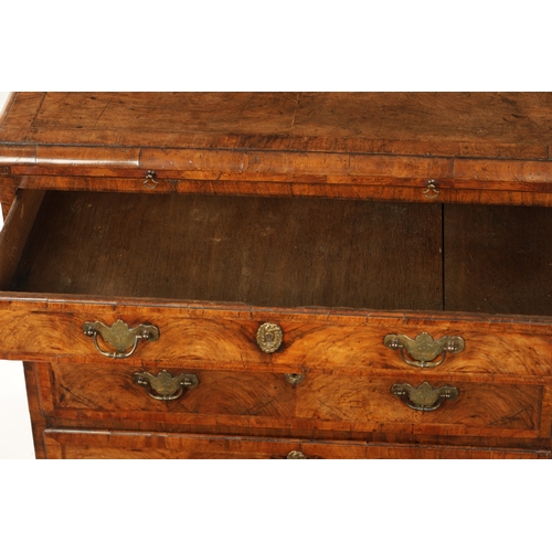 1489 - AN EARLY 18TH CENTURY WALNUT CHEST OF SMALL PROPORTIONS the finely coloured and patinated surface wi... 