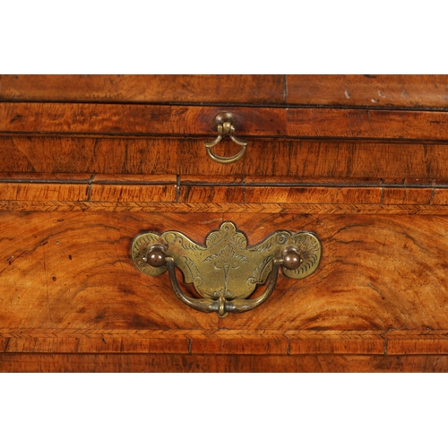 1489 - AN EARLY 18TH CENTURY WALNUT CHEST OF SMALL PROPORTIONS the finely coloured and patinated surface wi... 