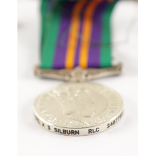 876 - A GROUP OF FIVE CAMPAIGN MEDALS presented to 24877882 CPL. A S SILBURN RLC. (5)