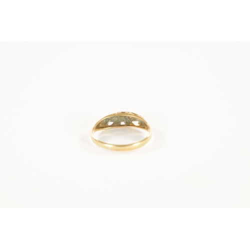 277 - AN EDWARDIAN 18CT GOLD FIVE STONE DIAMOND RING, total weight app. 2.5g, ring size S.