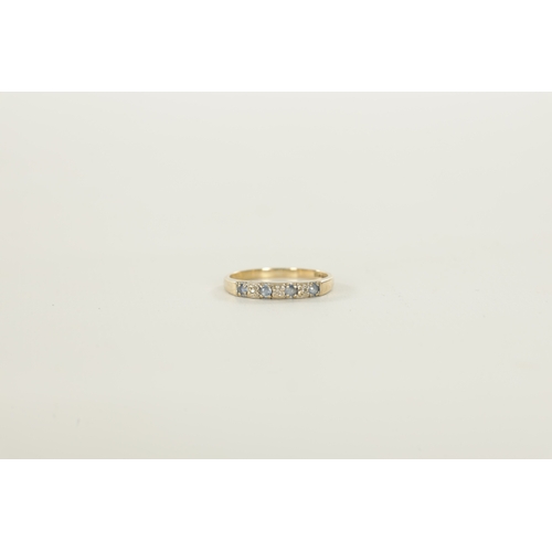 312 - AN 18CT GOLD SAPPHIRE AND DIAMOND RING AND 9CT GOLD SEVEN STONE RING the 18ct ring with a ten diamon... 