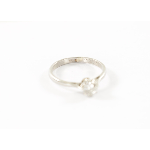 323 - AN 18CT WHITE GOLD DIAMOND SOLITAIRE RING. The brilliant cut diamond app. 0.40 points, total weight ... 