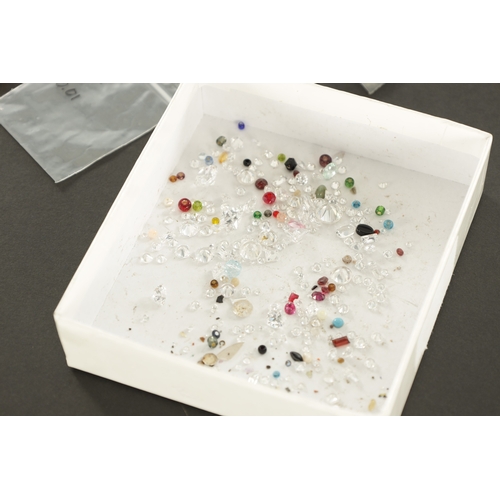 385 - A COLLECTION OF LOOSE PRECIOUS STONES to include diamonds, sapphires, rubies, garnets, etc.