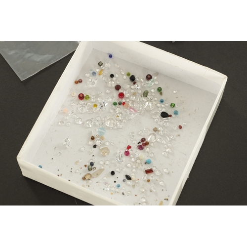 385 - A COLLECTION OF LOOSE PRECIOUS STONES to include diamonds, sapphires, rubies, garnets, etc.