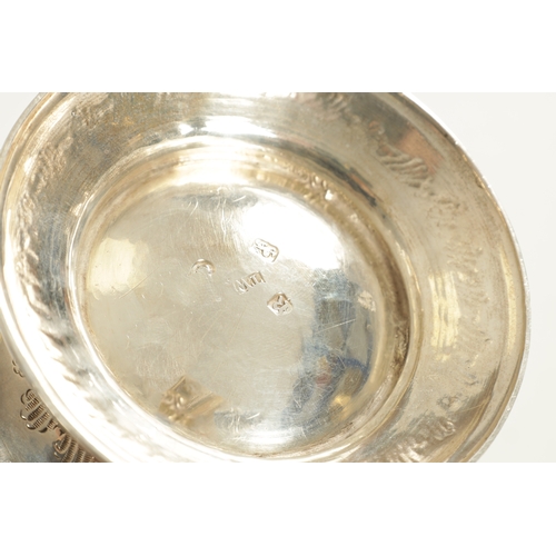 397 - A LARGE GEORGE III SILVER AND SILVER GILT TANKARD the domed hinged lid with engraved lions head coat... 