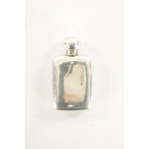 407 - A 19TH CENTURY SILVER AND ENAMEL SCENT BOTTLE of rectangular shape decorated with leafing flowerhead... 