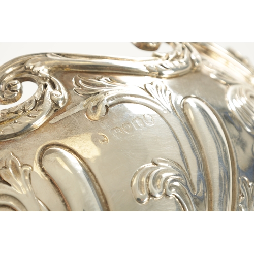 442 - A VICTORIAN SILVER FOOTED ROSE BOWL with fluted leaf cast body and waved rim, London, 1834, 994g