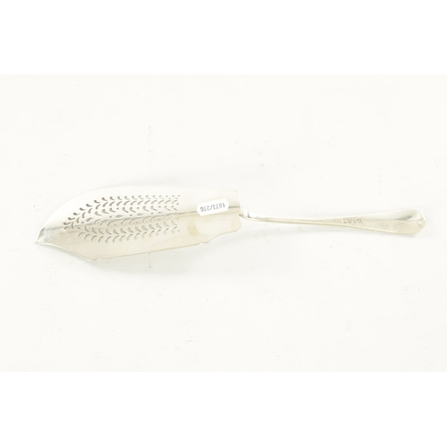 448 - A WILLIAM IV SILVER FISH SLICE by Andrew Wilkie, Edinburgh, 1834, 128g (32cm long)