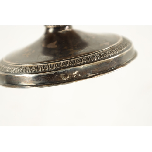 477 - AN EARLY 19TH CENTURY FRENCH SILVER NEOCLASSICAL LIDDED BOWL with angel finial and leaf cast side ha... 