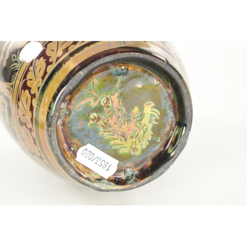 91 - AN EARLY 20TH CENTURY ROYAL LANCASTRIAN LUSTRE VASE BY RICHARD JOYCE of shouldered ovoid form with s... 