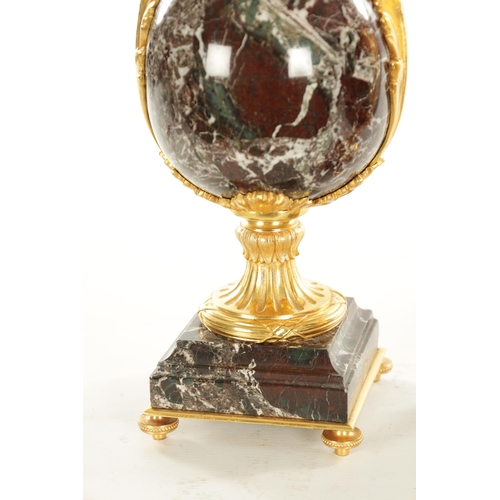 773 - A FINE PAIR OF LATE 19TH CENTURY LOUIS XVI STYLE URN SHAPED CASSOLETTES converted into lamp bases, w... 