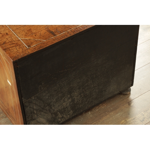 1357 - A GOOD LATE 17TH CENTURY CONTINENTAL WALNUT AND BONE INLAID TABLE CABINET with ebonised mouldings an... 