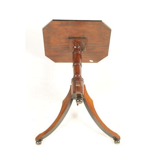 1525 - A REGENCY MAHOGANY ADJUSTABLE OCCASIONAL/READING TABLE with clipped corners and a tilting top, havin... 