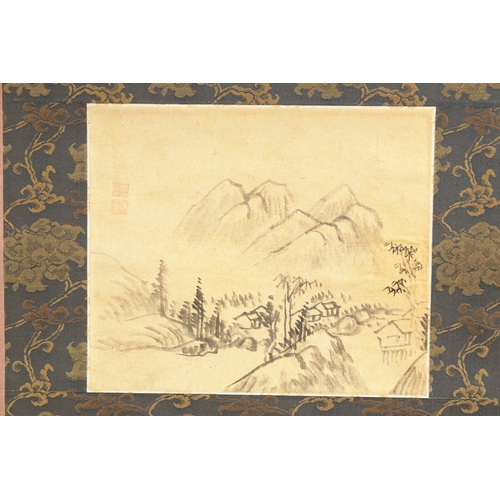 260 - A COLLECTION OF FOUR CHINESE SCROLLS, each with a pen and ink drawing - each signed. (various sizes ... 