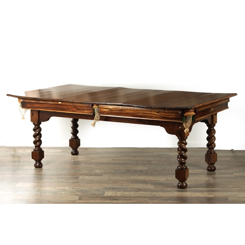 1407 - A LATE 19TH CENTURY SNOOKER / DINING TABLE BY THE BLACKPOOL BILLIARDS WORKS COMPANY with fall action... 