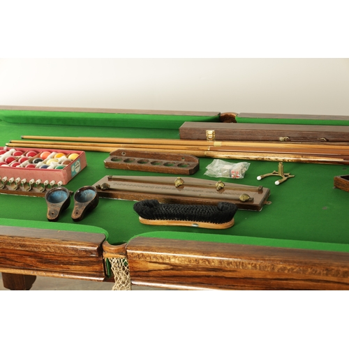 1407 - A LATE 19TH CENTURY SNOOKER / DINING TABLE BY THE BLACKPOOL BILLIARDS WORKS COMPANY with fall action... 