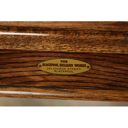 1407 - A LATE 19TH CENTURY SNOOKER / DINING TABLE BY THE BLACKPOOL BILLIARDS WORKS COMPANY with fall action... 