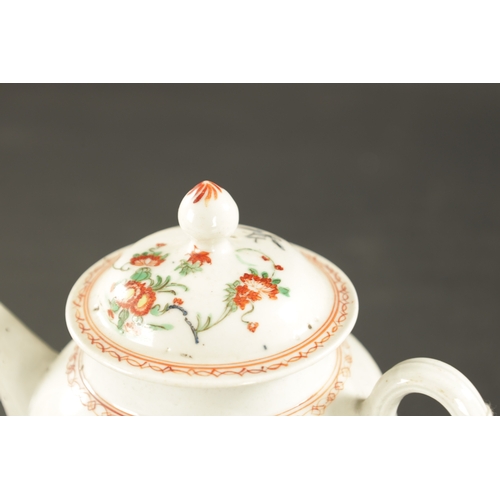 105 - A LATE 18TH CENTURY PLYMOUTH PORCELAIN TEAPOT (14.5cm high)