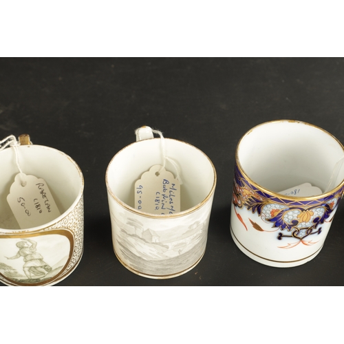 143 - A COLLECTION OF TEN ENGLISH PORCELAIN COFFEE CANS CIRCA 1810 (6.5cm high)