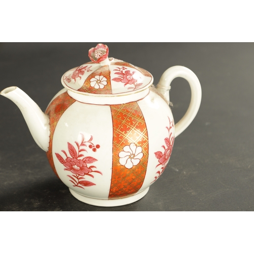 153 - THREE LATE 18TH CENTURY WORCESTER TEAPOTS IN THE CHINESE STYLE (16ch high)