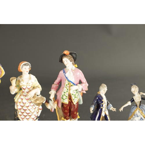 161 - A QUANTITY OF EIGHT LATE 19TH CENTURY FRENCH PORCELAIN FIGURES