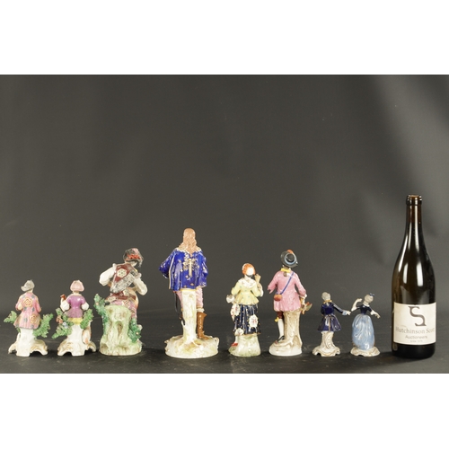 161 - A QUANTITY OF EIGHT LATE 19TH CENTURY FRENCH PORCELAIN FIGURES