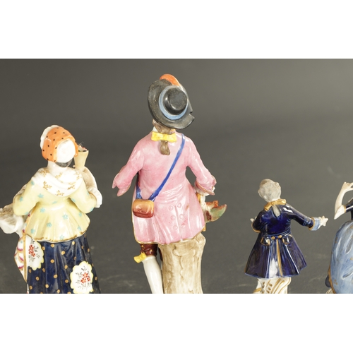 161 - A QUANTITY OF EIGHT LATE 19TH CENTURY FRENCH PORCELAIN FIGURES