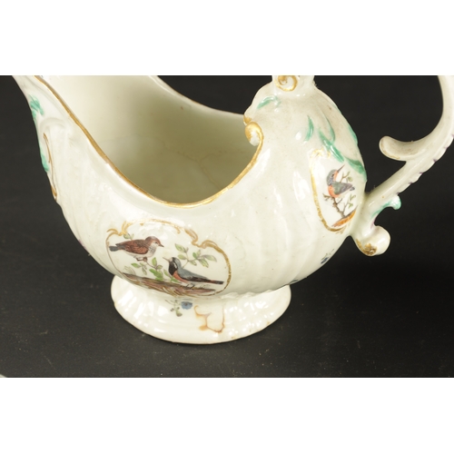 171 - A COLLECTION OF MID 18TH CENTURY MEISSEN PORCELAIN comprising a sauceboat painted with birds, dish p... 