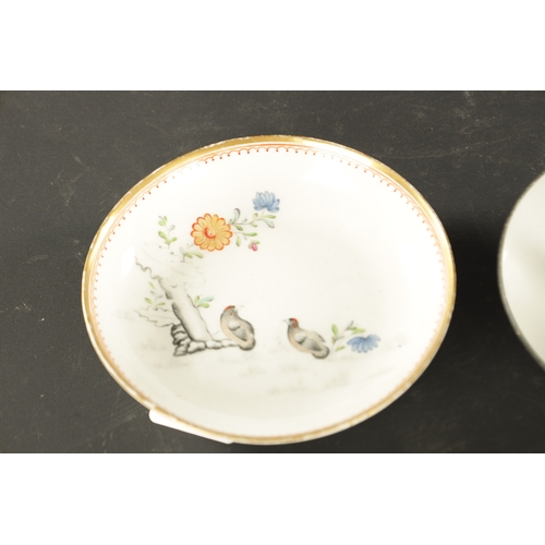 183 - A COLLECTION OF NEW HALL PORCELAIN comprising a rare saucer decorated in the two quail pattern, a pa... 