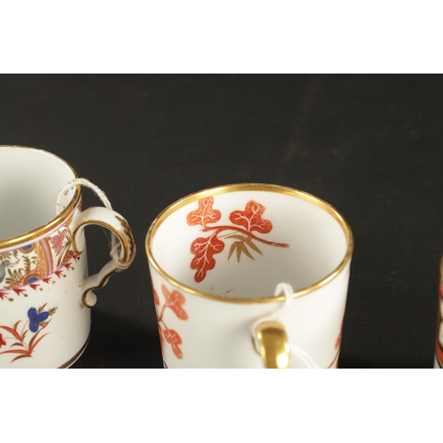 188 - A COLLECTION OF SIX EARLY 19TH CENTURY SPODE COFFEE CANS of various decorations. (6.5cm high)