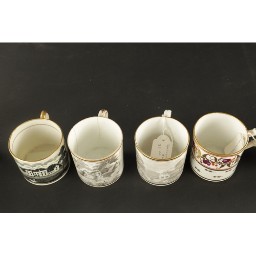 230 - A COLLECTION OF TEN VARIOUS ENGLISH PORCELAIN COFFEE CANS CIRCA 1810 (6.5cm high)