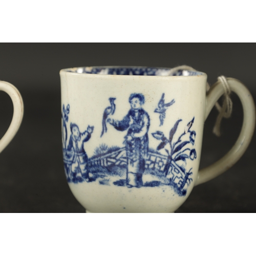 231 - THREE PIECES OF LATE 18TH CENTURY LIVERPOOL PORCELAIN comprising a cup painted with a Chinese lady i... 