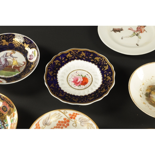 236 - A COLLECTION OF TWENTY-THREE 19TH CENTURY ENGLISH PORCELAIN SAUCERS