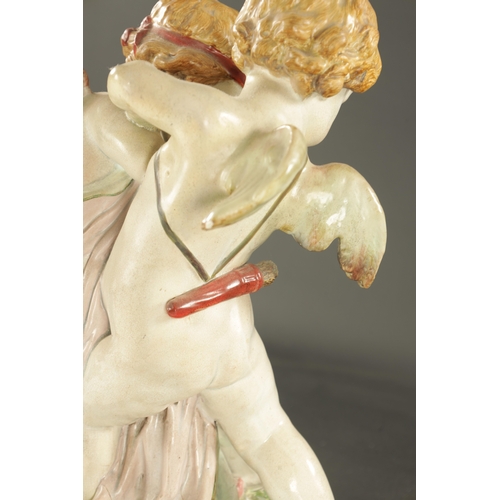 244 - A LARGE EARLY 19TH CENTURY STAFFORDSHIRE GROUP QUARRELLING CUPIDS possibly Enoch Wood. (43cm and Sma... 