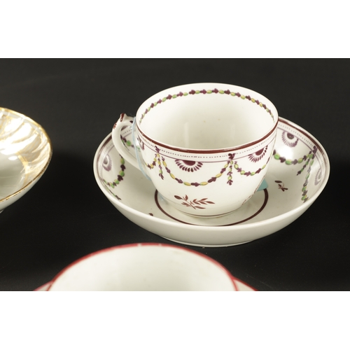 264 - A COLLECTION OF FOURTEEN 19TH CENTURY PORCELAIN TEA CUPS AND SAUCERS