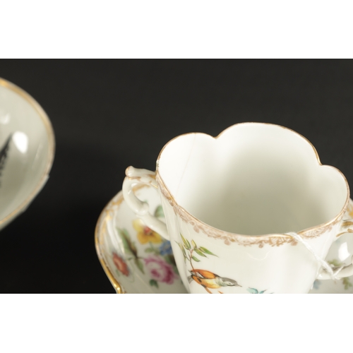 264 - A COLLECTION OF FOURTEEN 19TH CENTURY PORCELAIN TEA CUPS AND SAUCERS