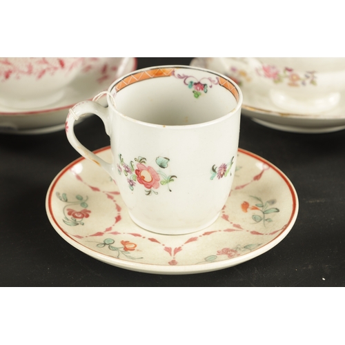 264 - A COLLECTION OF FOURTEEN 19TH CENTURY PORCELAIN TEA CUPS AND SAUCERS