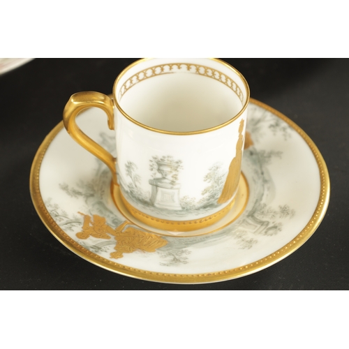 264 - A COLLECTION OF FOURTEEN 19TH CENTURY PORCELAIN TEA CUPS AND SAUCERS