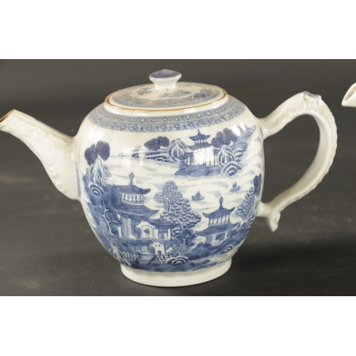 271 - A GROUP OF FOUR MID 18TH CENTURY CHINESE TEAPOTS (15cm high and smaller)