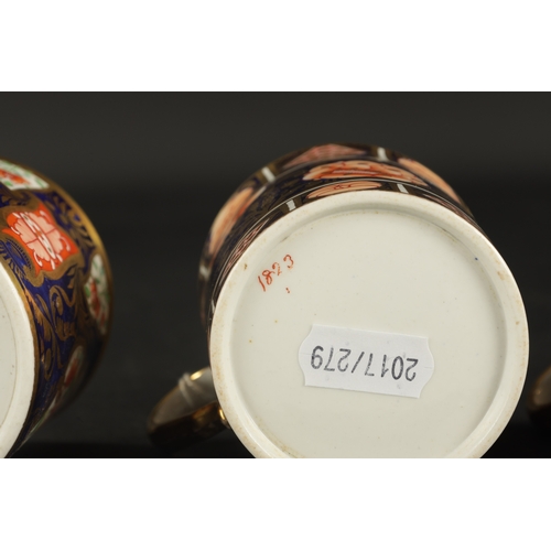 278 - A COLLECTION OF TEN EARLY 19TH CENTURY SPODE COFFEE CANS decorated in imari colours (6.5cm high)