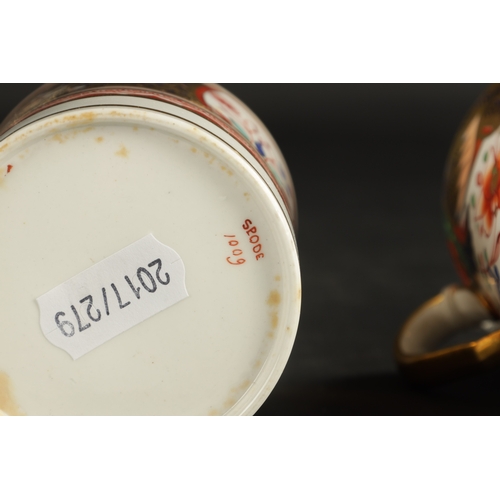 278 - A COLLECTION OF TEN EARLY 19TH CENTURY SPODE COFFEE CANS decorated in imari colours (6.5cm high)