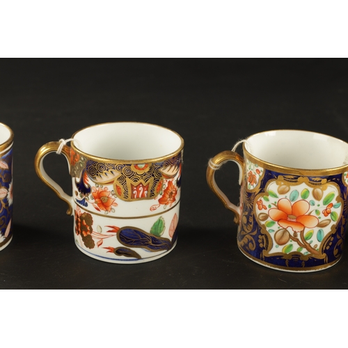 278 - A COLLECTION OF TEN EARLY 19TH CENTURY SPODE COFFEE CANS decorated in imari colours (6.5cm high)