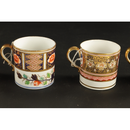 278 - A COLLECTION OF TEN EARLY 19TH CENTURY SPODE COFFEE CANS decorated in imari colours (6.5cm high)