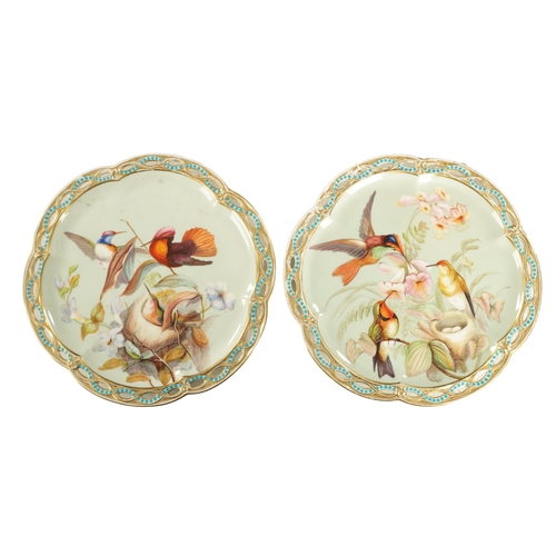 286 - A PAIR OF LATE 19TH CENTURY MINTON PIERCED PLATES (23.5cm diameter)